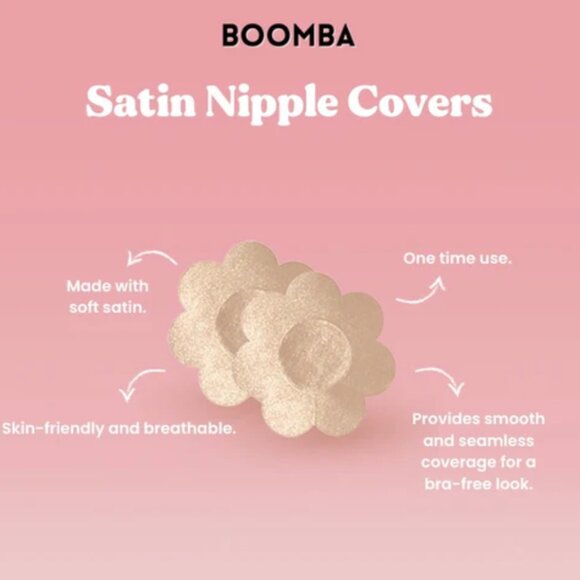 NWT Boomba Satin Nipple Covers 3 in. - Color Light - 10 Pairs - One Time Use - Picture 5 of 7
